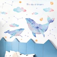 New Dreamy Whale Clouds Constellations Home Decoration Wall Stickers Wholesale Nihaojewelry main image 1
