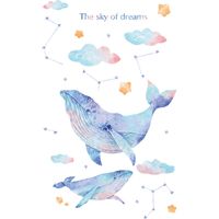 New Dreamy Whale Clouds Constellations Home Decoration Wall Stickers Wholesale Nihaojewelry main image 6
