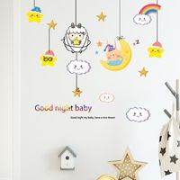 New Cartoon Moon Cloud Rainbow Lamb Star Room Wall Sticker Wholesale Nihaojewelry main image 3