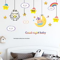 New Cartoon Moon Cloud Rainbow Lamb Star Room Wall Sticker Wholesale Nihaojewelry main image 4