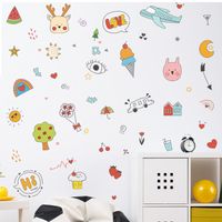New Cartoon Animal Plant Airplane Moon Children's Bedroom Wall Stickers Wholesale Nihaojewelry main image 1
