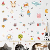 New Cartoon Animal Plant Airplane Moon Children's Bedroom Wall Stickers Wholesale Nihaojewelry main image 3