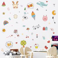 New Cartoon Animal Plant Airplane Moon Children's Bedroom Wall Stickers Wholesale Nihaojewelry main image 5