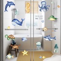 Cartoon Seabed Whale Turtle Octopus Seahorse Children's Bedroom Wall Stickers Wholesale Nihaojewelry main image 1