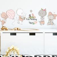 Nouveau Fx-d241 Bande Dessinée Mignon Kitty Enfants De Chambre Couloir Mur Embellir Mural Décoratif Autocollant Auto-adhésif main image 3