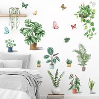 New Potted Succulent Turtle Back Leaf Hanging Basket Butterfly Wall Sticker Wholesale Nihaojewelry main image 4