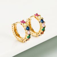 Fashion Circle Micro-inlaid Zircon Copper Ear Clip Wholesale Nihaojewelry main image 3