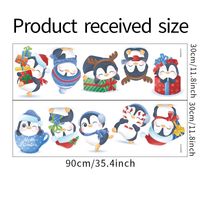 New Cartoon Little Penguin Glass Window Door Wall Sticker Wholesale Nihaojewelry sku image 1