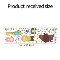 Cartoon Bear Lion Giraffe Piggy Panda Decoration Wall Sticker Wholesale Nihaojewelry sku image 1