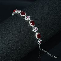 Imitation Natural Ruby Necklace Fashion Luxury High-end Jewelry Bracelet Earrings Ring Pendant sku image 3