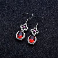 Imitation Natural Ruby Necklace Fashion Luxury High-end Jewelry Bracelet Earrings Ring Pendant sku image 2