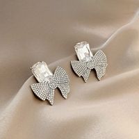 S925 Silver Needle Exaggerated Super Flash Earrings Personality Design Zircon Earrings Wholesale sku image 1