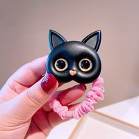 Japanese And Korean New Style Cute Cat Hair Rope Color Small Intestine Cloth Ring Girl Ball Head Rope Tie Hair Rubber Band Jewelry sku image 2