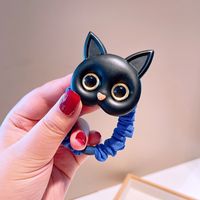 Japanese And Korean New Style Cute Cat Hair Rope Color Small Intestine Cloth Ring Girl Ball Head Rope Tie Hair Rubber Band Jewelry sku image 3