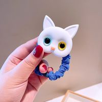 Japanese And Korean New Style Cute Cat Hair Rope Color Small Intestine Cloth Ring Girl Ball Head Rope Tie Hair Rubber Band Jewelry sku image 4