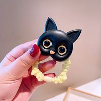 Japanese And Korean New Style Cute Cat Hair Rope Color Small Intestine Cloth Ring Girl Ball Head Rope Tie Hair Rubber Band Jewelry sku image 6