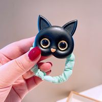 Japanese And Korean New Style Cute Cat Hair Rope Color Small Intestine Cloth Ring Girl Ball Head Rope Tie Hair Rubber Band Jewelry sku image 7