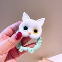 Japanese And Korean New Style Cute Cat Hair Rope Color Small Intestine Cloth Ring Girl Ball Head Rope Tie Hair Rubber Band Jewelry sku image 8