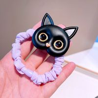 Japanese And Korean New Style Cute Cat Hair Rope Color Small Intestine Cloth Ring Girl Ball Head Rope Tie Hair Rubber Band Jewelry sku image 9