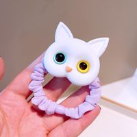 Japanese And Korean New Style Cute Cat Hair Rope Color Small Intestine Cloth Ring Girl Ball Head Rope Tie Hair Rubber Band Jewelry sku image 10