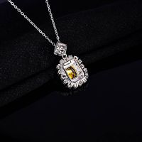 Copper 18K Gold Plated Fashion Geometric Diamond Artificial Diamond main image 2