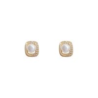 Corée Du Sud Dongda Mode Boucles D&#39;oreilles Géométriques Boucles D&#39;oreilles En Perles De Zircon Micro-incrustées Personnalité Féminine Conception Bijoux D&#39;oreille main image 6