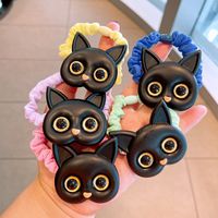 Japanese And Korean New Style Cute Cat Hair Rope Color Small Intestine Cloth Ring Girl Ball Head Rope Tie Hair Rubber Band Jewelry main image 4