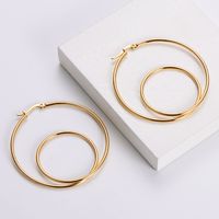 Simple Style Geometric Plating Stainless Steel No Inlaid 18K Gold Plated Earrings main image 1