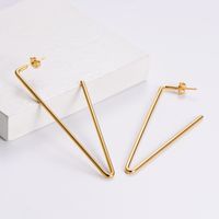 Simple Style U Shape Plating Stainless Steel No Inlaid 18K Gold Plated Earrings main image 3