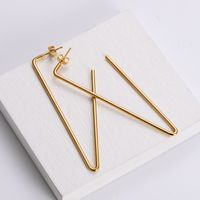 Simple Style U Shape Plating Stainless Steel No Inlaid 18K Gold Plated Earrings main image 4