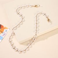 Foreign Trade Special-shaped Pearl Glasses Chain Diy Hanging Neck Anti-lost Pearl Star Glasses Mask Chain Extension Chain Metal Chain main image 3