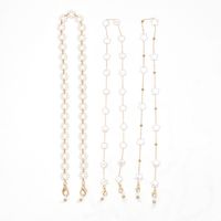 Foreign Trade Special-shaped Pearl Glasses Chain Diy Hanging Neck Anti-lost Pearl Star Glasses Mask Chain Extension Chain Metal Chain main image 6