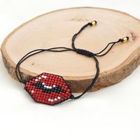 New Fashion Bracelet Ethnic Bracelet Mgb Rice Beads Hand-woven Red Lips Bracelet main image 4