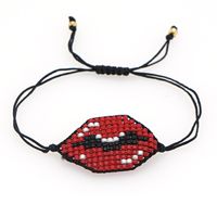 New Fashion Bracelet Ethnic Bracelet Mgb Rice Beads Hand-woven Red Lips Bracelet main image 5