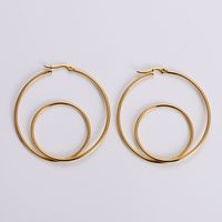 Simple Style Geometric Plating Stainless Steel No Inlaid 18K Gold Plated Earrings sku image 1