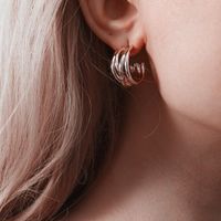 Wholesale Jewelry Multilayer Round Copper Earrings Nihaojewelry sku image 1