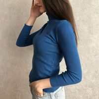 Autumn And Winter Bottoming Shirt New Style Long-sleeved Warm Solid Color Sweater main image 5