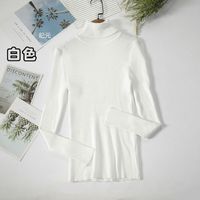 Autumn And Winter Bottoming Shirt New Style Long-sleeved Warm Solid Color Sweater sku image 2