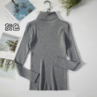 Autumn And Winter Bottoming Shirt New Style Long-sleeved Warm Solid Color Sweater sku image 3