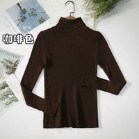 Autumn And Winter Bottoming Shirt New Style Long-sleeved Warm Solid Color Sweater sku image 10