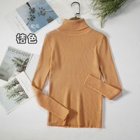 Camisa De Fondo De Otoño E Invierno Nuevo Estilo Suéter De Color Sólido Cálido De Manga Larga sku image 20