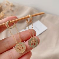 New Korean Version Of Simple Diamond-studded Smiley Lady Earrings main image 3