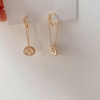 New Korean Version Of Simple Diamond-studded Smiley Lady Earrings main image 5