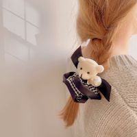 جديد النسخة الكورية من بسيط الكرتون مبتسم الدب منقوشة فراشة الشعر Scrunchies main image 2