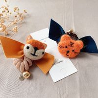 Korean Version Of The New Felt Fox Tiger Cute Phone Coil Hair Ring main image 1