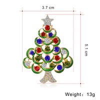 New Retro Diamond-encrusted Christmas Tree Brooch Christmas Series Spot Wholesale main image 3