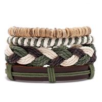 Wholesale Personality Woven Multilayer Hemp Rope Bracelet Bracelet Simple Diy 4-piece Leather Bracelet main image 1