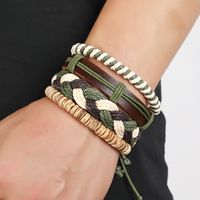 Wholesale Personality Woven Multilayer Hemp Rope Bracelet Bracelet Simple Diy 4-piece Leather Bracelet main image 3