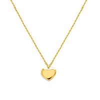 Cross-border Peach Heart Love Necklace  New Trendy 18k Real Gold Plating Titanium Steel Sweater Chain main image 6