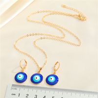 New Jewelry Dark Blue Eyes Creative Turkish Eye Earrings Clavicle Chain main image 4